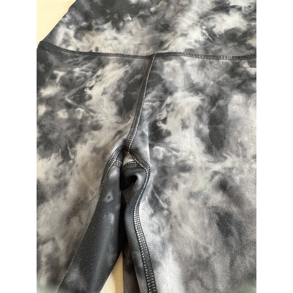 90 Degree by Reflex Womens Tie Dye High Waist Cropped Leggings Black White S - Picture 4 of 9